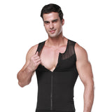 Men's shapewear corset zipper corset vest mesh shapewear