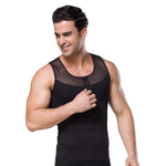 Men's shapewear corset zipper corset vest mesh shapewear