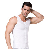 Men's shapewear corset zipper corset vest mesh shapewear