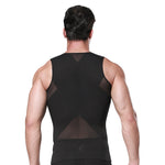 Men's shapewear corset zipper corset vest mesh shapewear